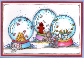3 Globes Card